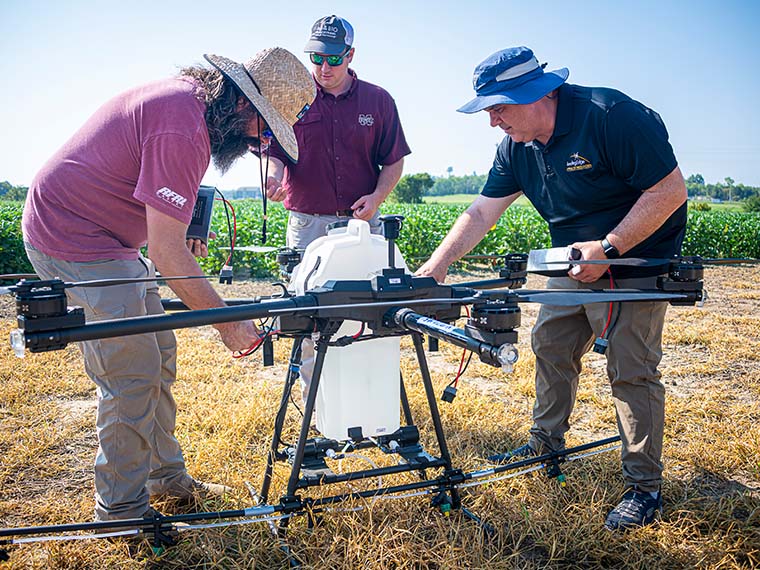 Spray drone research lands on campus - Winter 2024